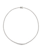 Harrods white gold diamond graduated tennis necklace 7.50ct, UK version