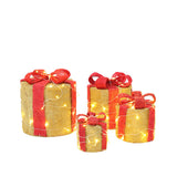 Superdrug Livingandhome 4Pcs Christmas Gift Box Decor with LED Lights- Buy online at McGrocer