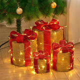 Livingandhome Christmas gift box with LED lights, UK version