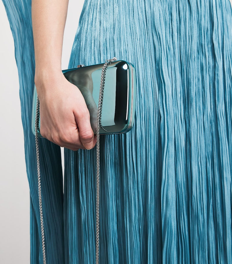 Jeffrey Levinson Finley clutch bag mirrored finish (British brand)