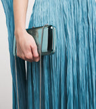 Jeffrey Levinson Finley clutch bag mirrored finish (British brand)