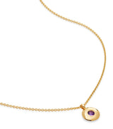 Harrods Monica Vinader Gold Vermeil and Amethyst February Birthstone Necklace- Buy online at McGrocer