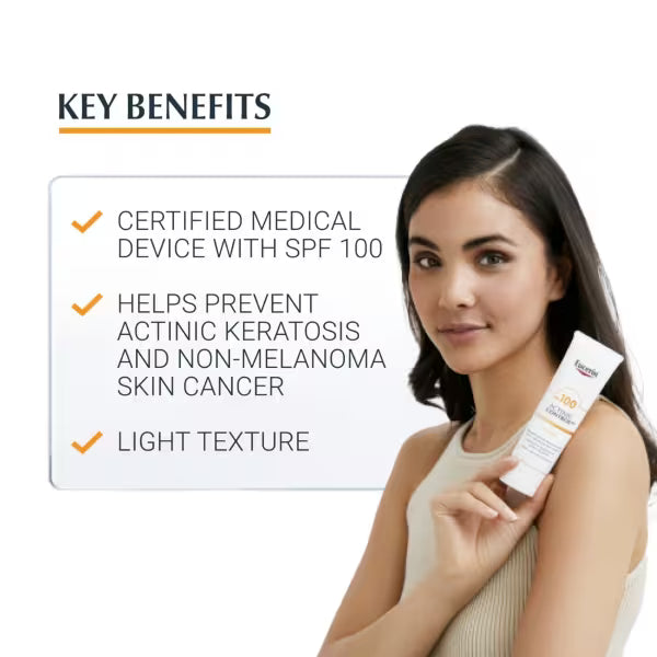 Eucerin Sun Actinic Control MD Sun Cream SPF100 80ml (British brand)