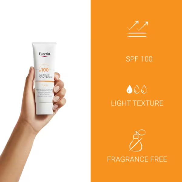 Eucerin Sun Actinic Control MD Sun Cream SPF100 80ml (British brand)
