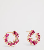 Suzanne Kalan Frenzy spiral earrings with rubies and diamonds (British brand)