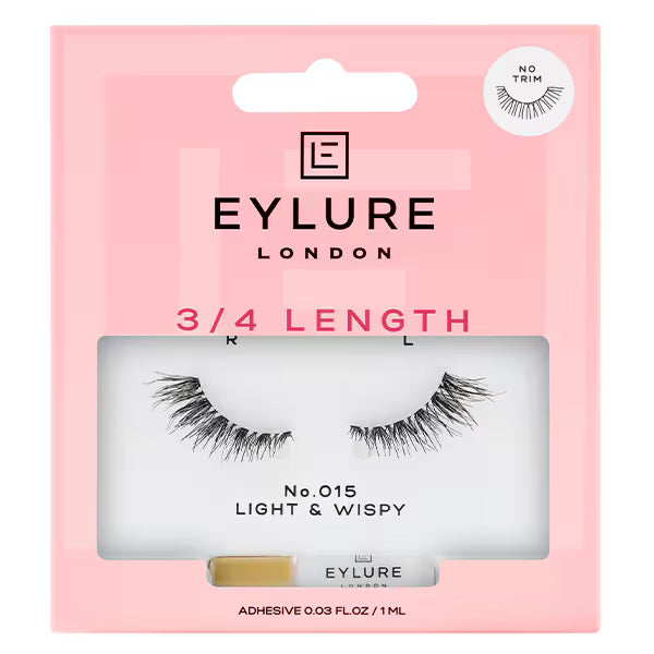 3/4 Length No.015 False Eyelashes with Glue, UK version