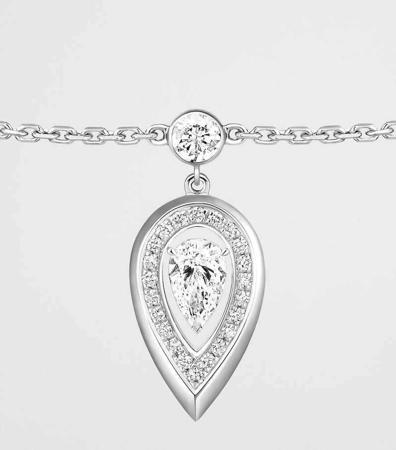Messika Fiery white gold and diamond ankle bracelet 0.26ct, UK version