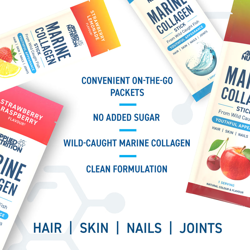 Applied Nutrition Marine Collagen Cherry and Apple 10 sachets, UK version