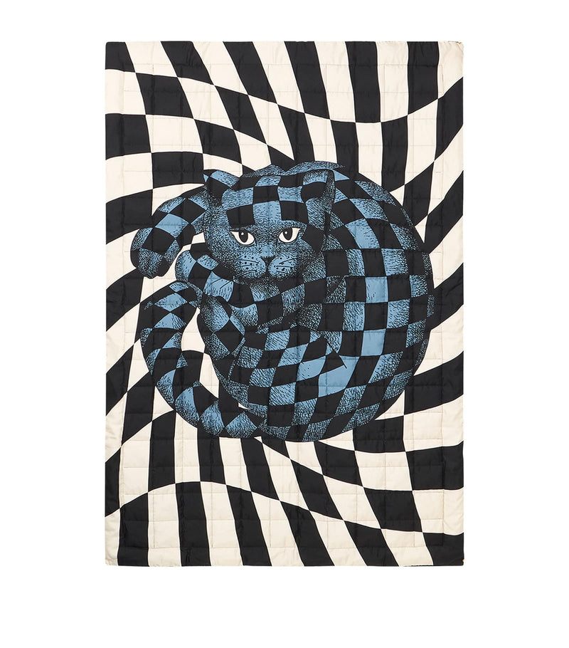 Fornasetti Silk Plaid High Fidelity Throw 140cm x 200cm - British product