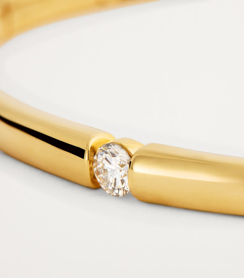 Persée yellow gold diamond Zeus bangle, imported from the UK