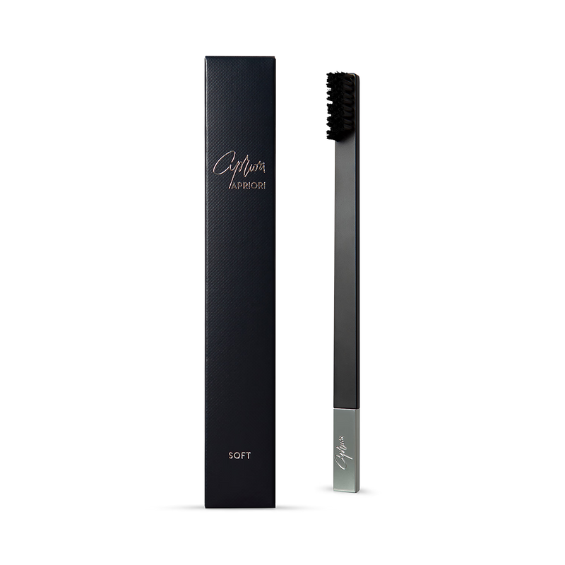 APRIORI Black Silver soft toothbrush - British product