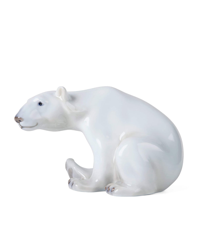 Royal Copenhagen porcelain polar bear figurine 12cm, imported from the UK