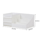 Livingandhome Makeup Storage Box Small White 25cm, UK version