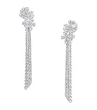 Graff Carissa drop earrings 7.4cm white gold diamond - British product