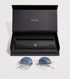 Matsuda M3168 round sunglasses in titanium, UK version