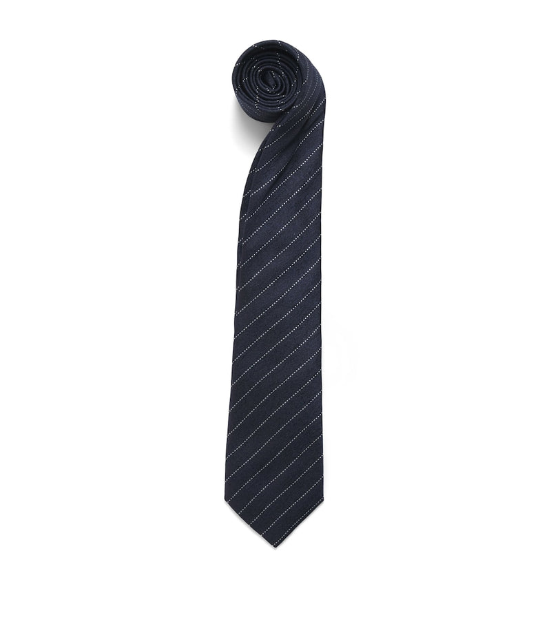 Canali silk stripe tie 8cm - British product