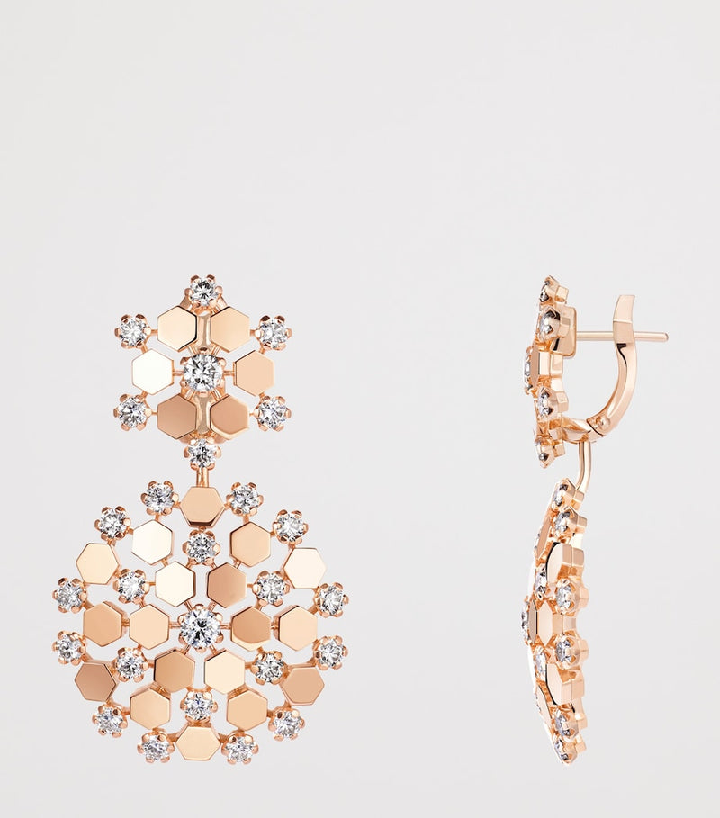 Chaumet rose gold and diamond Bee de Chaumet earrings, UK version