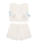 Gingersnaps Linen-Blend Sharpay Blouse and Shorts Set Toddler Clothing Set 6-36 Months