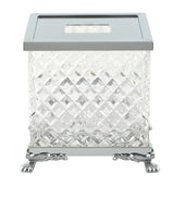 Harrods Hand-Crafted Crystal Tissue Box with Lion Feet Decoration- Buy online at McGrocer