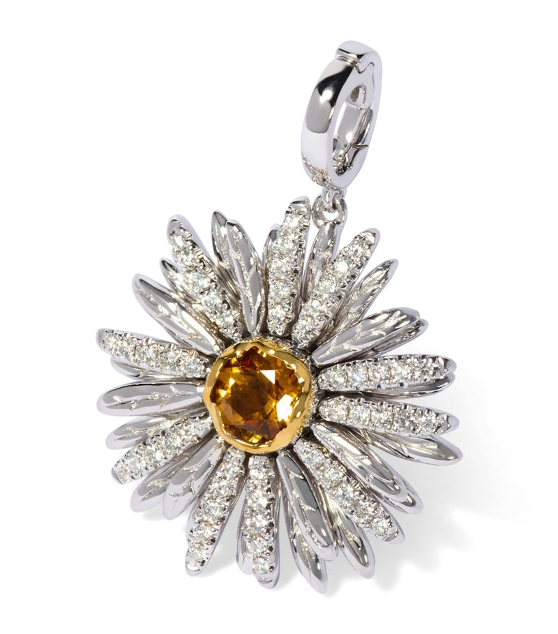 Annoushka daisy charm with citrine and diamonds (British brand)