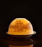 Bernardaud Paris Along the Seine LED votivelight lithophane, imported from the UK