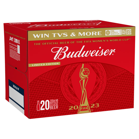 Budweiser Lager Beer Bottles 20x300ml All beer Sainsburys   