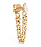 Anita Ko yellow gold Cuban chain single earring, imported from the UK