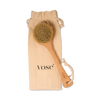 Dry body brush with cactus bristles and long handle - British product