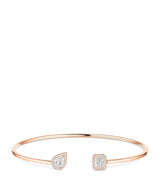 Harrods Messika My Twin Pink Gold and Diamond Bangle (0.35ct)- Buy online at McGrocer