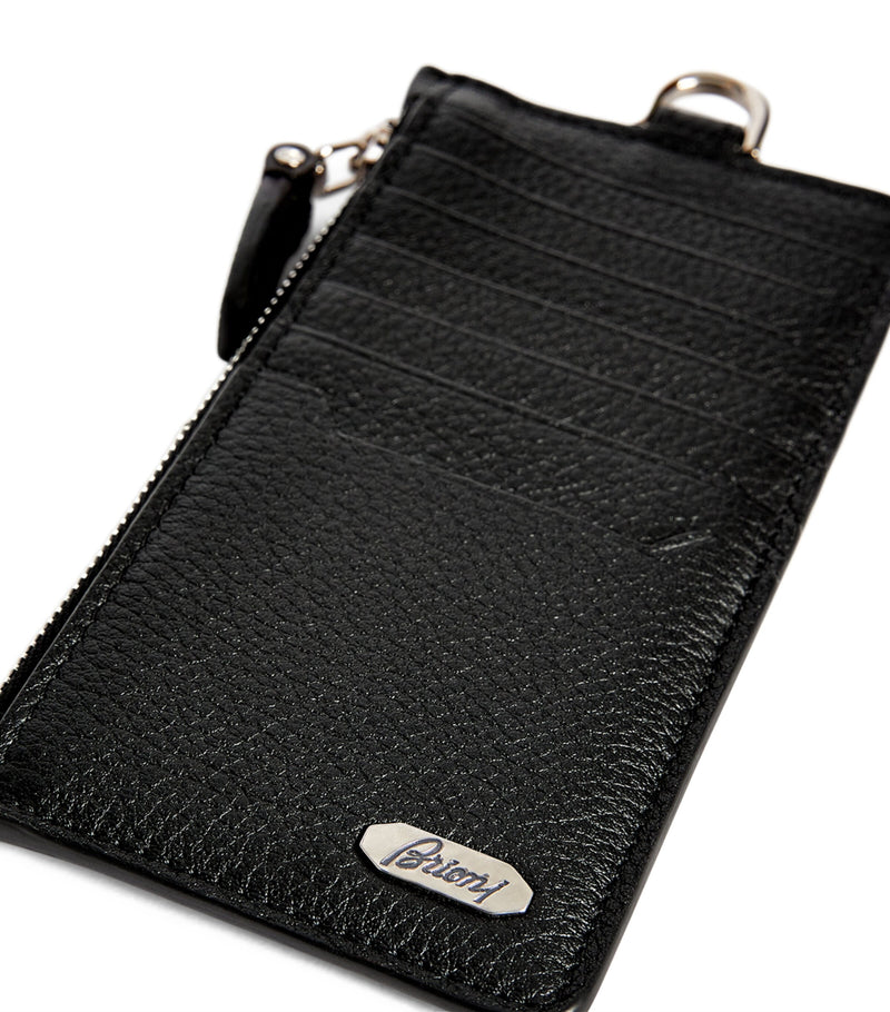 Brioni leather card holder with coin purse (British brand)