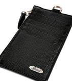Brioni leather card holder with coin purse (British brand)