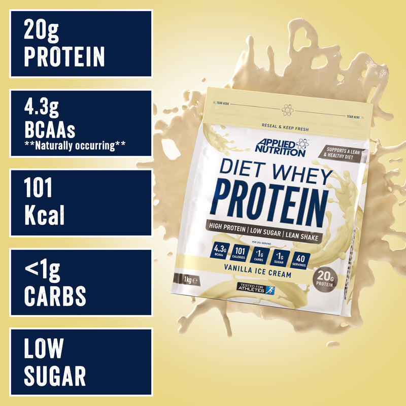 Applied Nutrition whey protein powder vanilla ice cream 1kg - British product