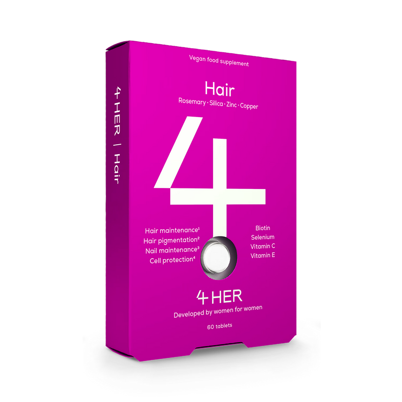4Her Hair Supplements Vegan 60 Tablets, UK version