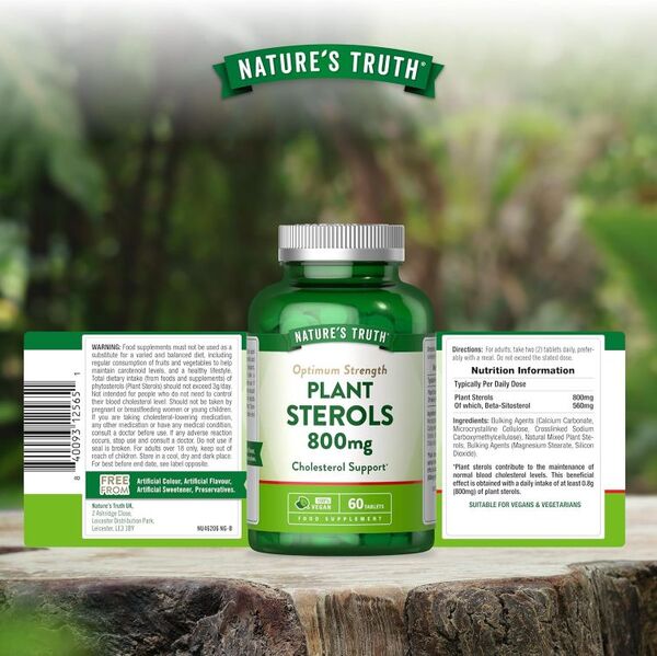 Nature's Truth plant sterols 800mg 60 tablets - British product