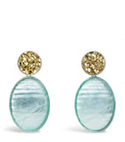 Alaïa pendant earrings in pyrite and plexiglass 7.3cm - British product