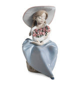 Harrods Lladró Fragrant Bouquet Girl Porcelain Figurine 20cm- Buy online at McGrocer