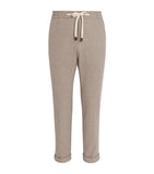 Cashmere and Cotton Blend Sweatpants with Turned-Up Cuffs and Pockets