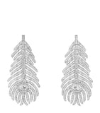 Boucheron plume de paon earrings white gold diamonds, UK version