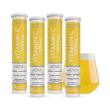 Holland & Barrett The Vegan Wellness Co. High Strength 1,000mg Vitamin C Lemon Flavour Effervescent Tablets, 80 Tablets- Buy online at McGrocer