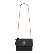 Harrods Saint Laurent Medium Sunset Croc-Embossed Shoulder Bag- Buy online at McGrocer