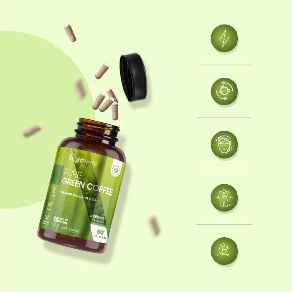 WeightWorld pure green coffee capsules 90 capsules, imported from the UK