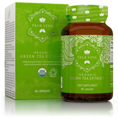Superdrug True Veda Organic Green Tea Extract 60 Capsules- Buy online at McGrocer