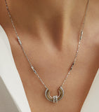 Boodles Gold, Platinum and Diamond Ribbons Pendant, imported from the UK