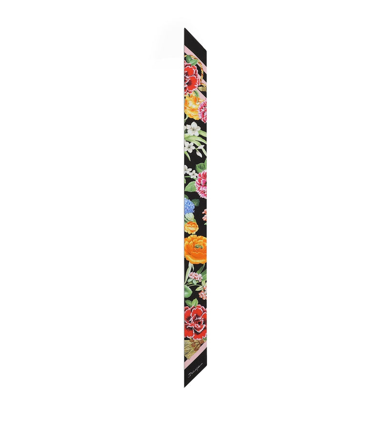 Dolce&Gabbana silk floral twilly 6cm x 100cm, imported from the UK