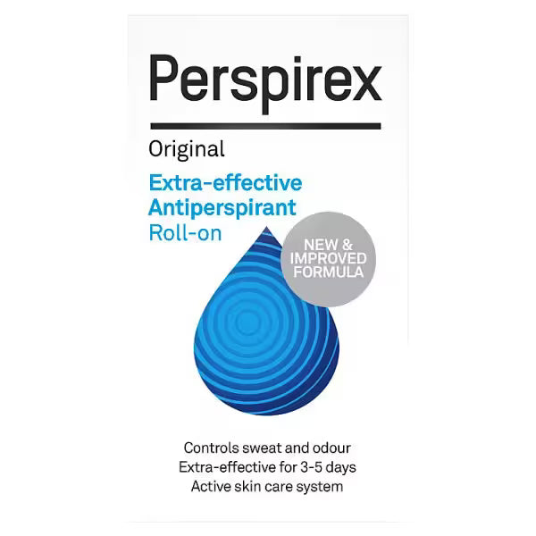 Perspirex original antiperspirant roll on 20ml, imported from the UK