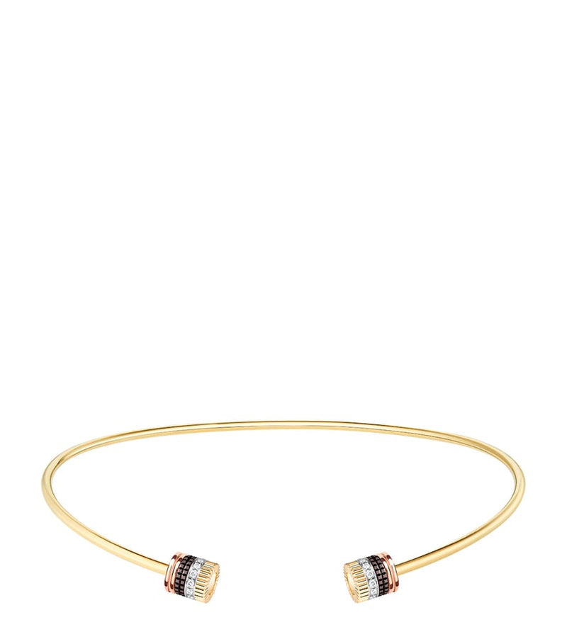 Boucheron Quatre Classique open necklace yellow gold diamond, UK version