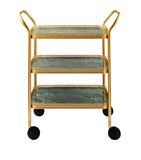Kaymet Green Marble Three-Tiered Trolley, UK version