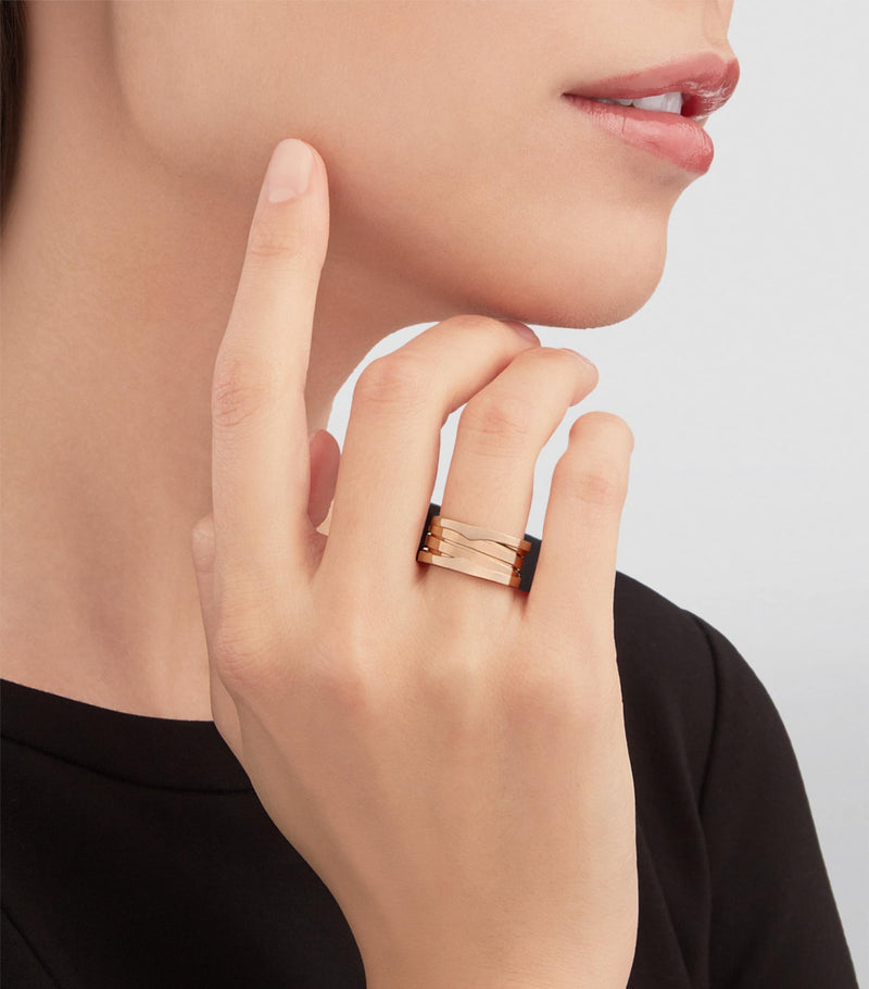 Bvlgari B.zero1 three-band rose gold ring - British product