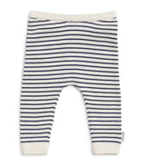 Harrods Cotton Knitted Stripe Bear Trousers (0-18 Months)