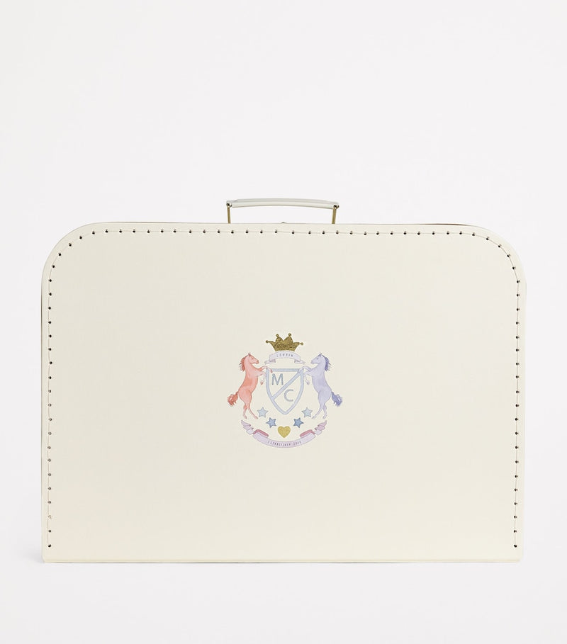 Marie-Chantal Crest Collection breakfast suitcase set with fine bone china and cutlery - British product